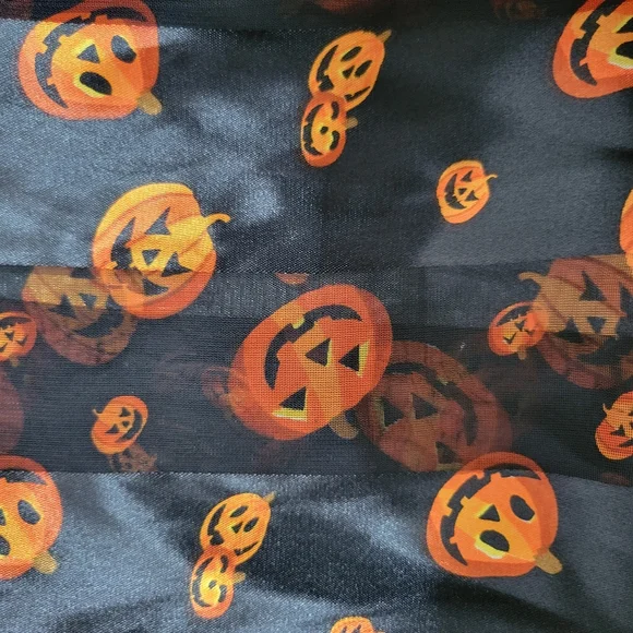 Pumpkin Shadow Stripe Faux Silk Scarf - Picture 10 of 11